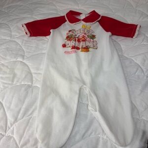 American Greetings Red and White Footies One Piece